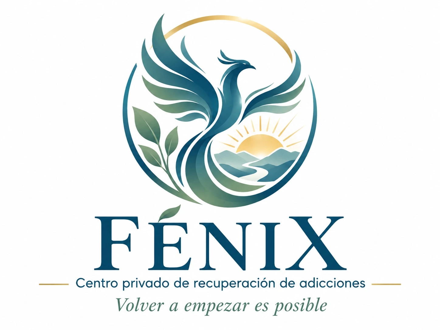Logo oficial FÉNIX, Centro privado de recuperación de adicciones. Volver a empezar es posible.
